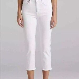 NWT EDWIN Women’s Bree Mid Rise Crop Straight Leg Ivory Jeans - Size 31